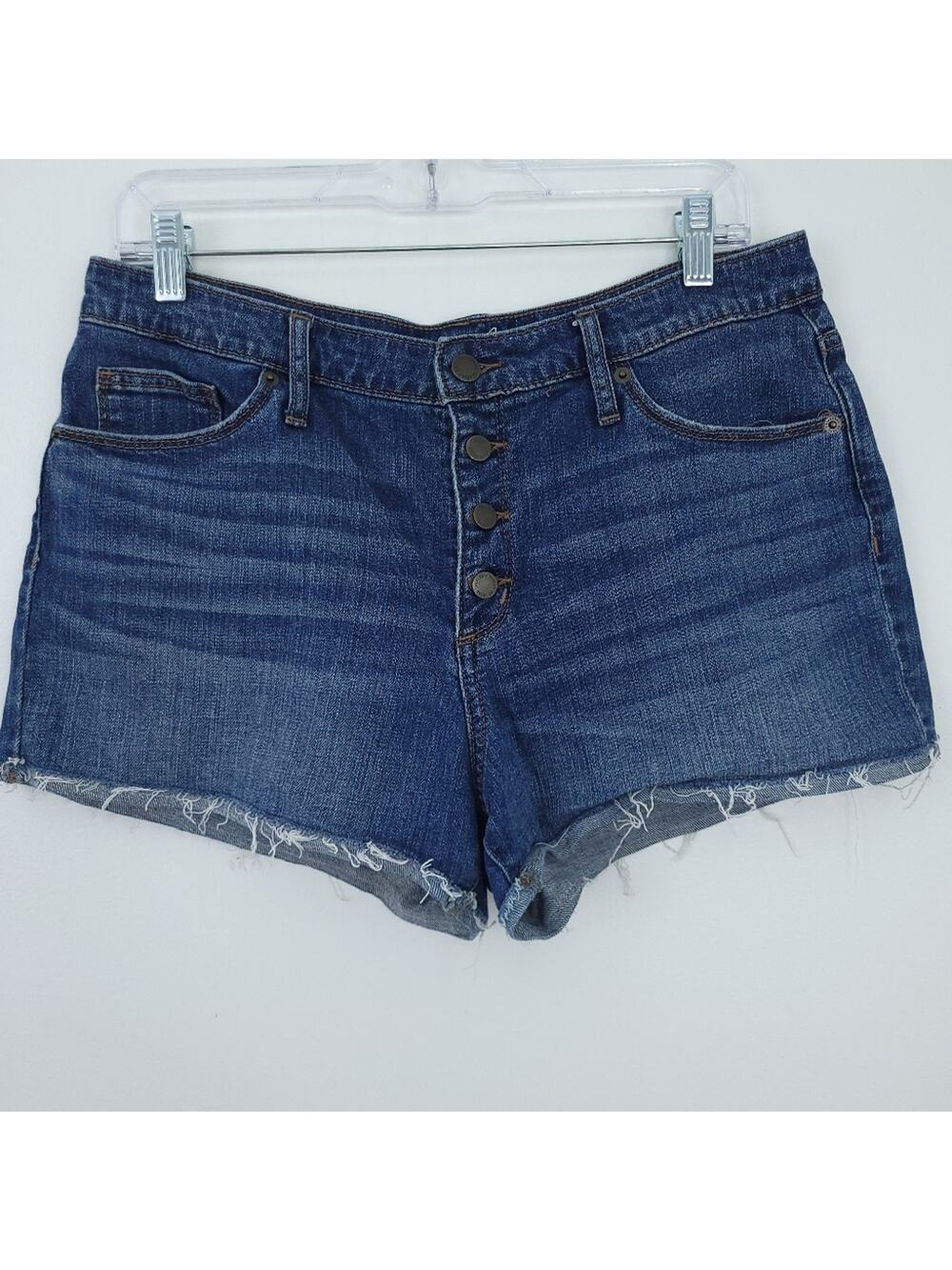 Universal Thread Cutoff Jean Shorts Size 12, 31R, Button Fly, Denim Blue Jean